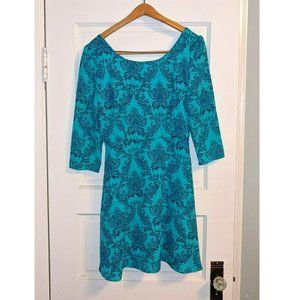 Original Piece Blue Floral Pattern Dress